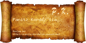 Panitz Kordélia névjegykártya